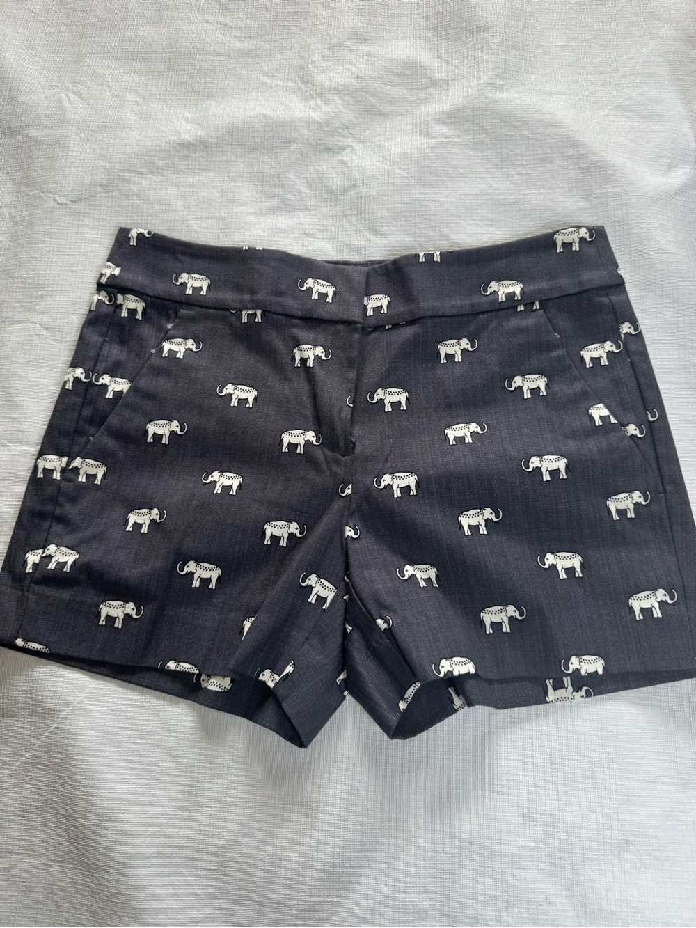 LOFT the Riviera Shorts with White Elephant Print